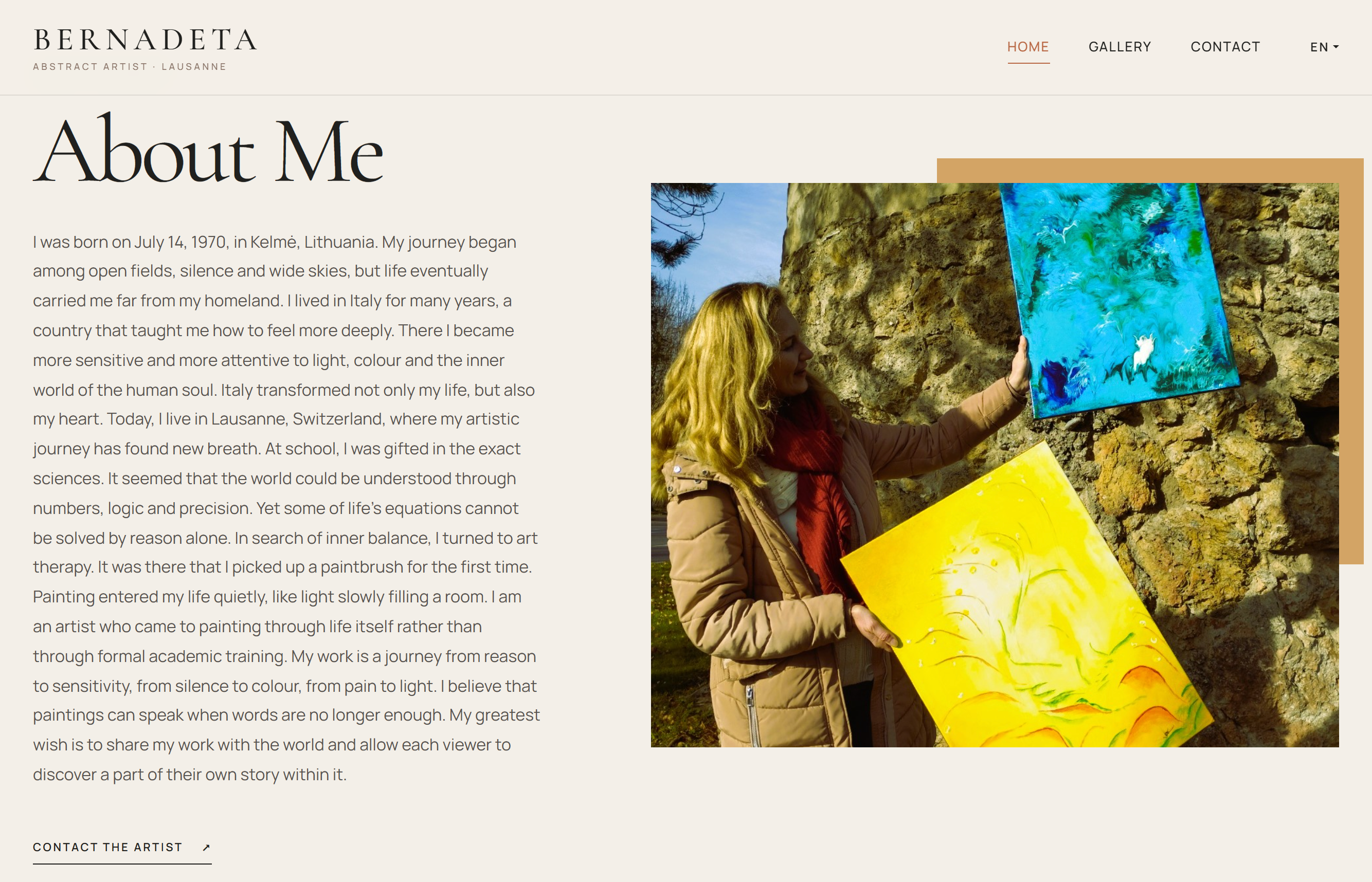 Art Bernadeta website preview